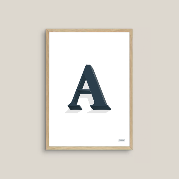 The Letter A (mono range | dark blue)