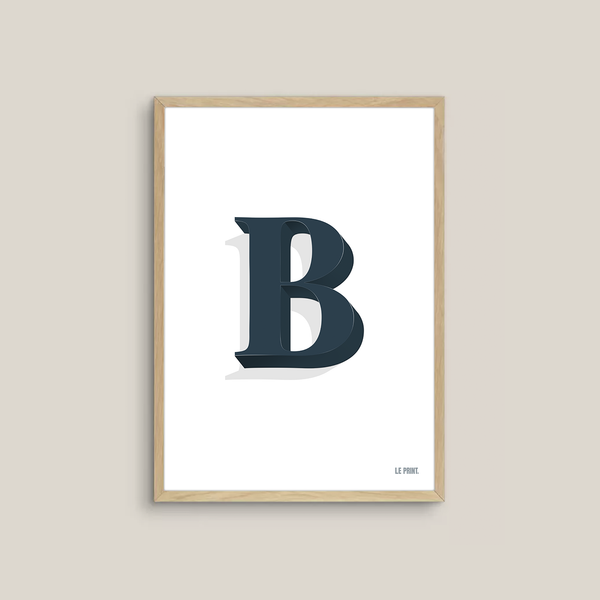 The Letter B (mono range | dark blue)