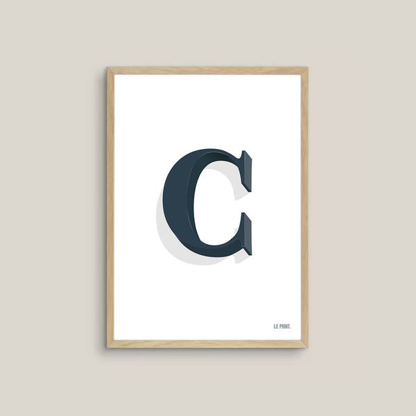 The Letter C (mono range | dark blue)