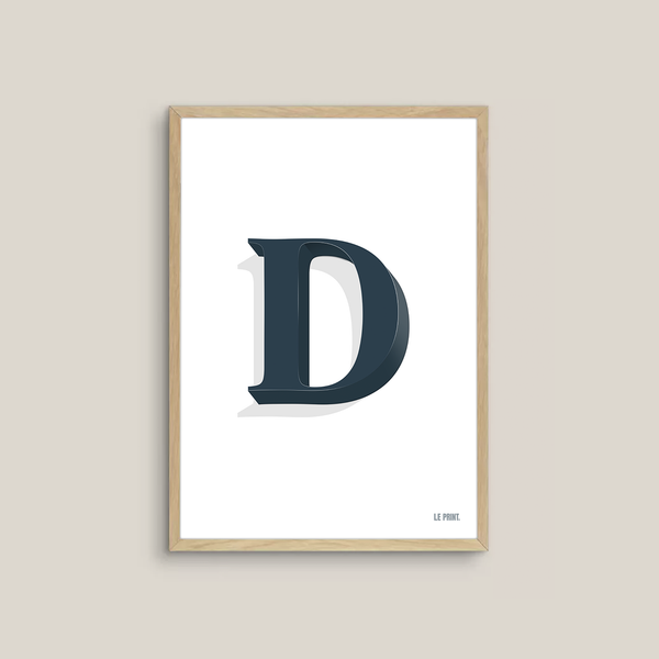 The Letter D (mono range | dark blue)