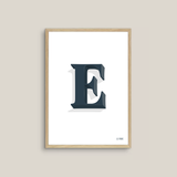 The Letter E (mono range | dark blue)