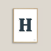 The Letter H (mono range | dark blue)