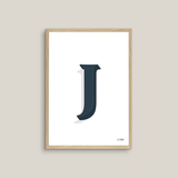 The Letter J (mono range | dark blue)