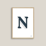 The Letter N (mono range | dark blue)