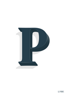 The Letter P (mono range | dark blue)