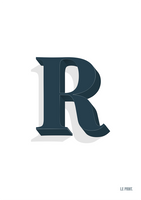 The Letter R (mono range | dark blue)