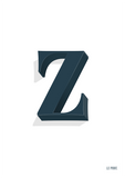 The Letter Z (mono range | dark blue)