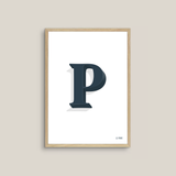 The Letter P (mono range | dark blue)