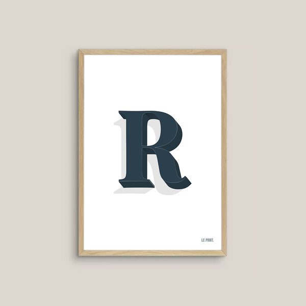 The Letter R (mono range | dark blue)