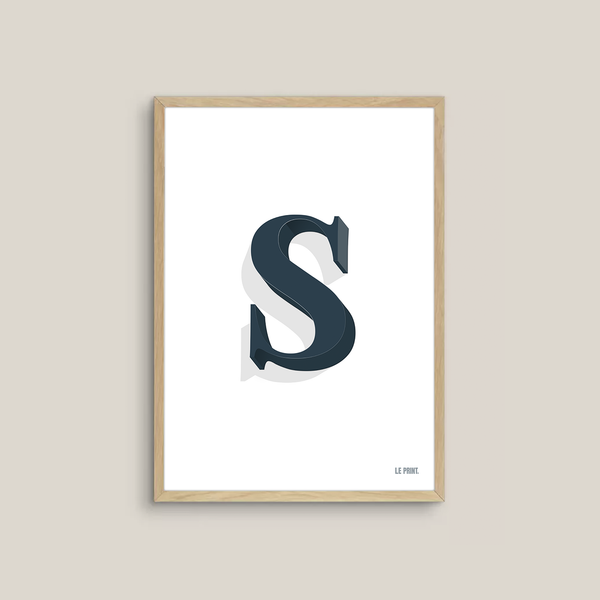 The Letter S (mono range | dark blue)