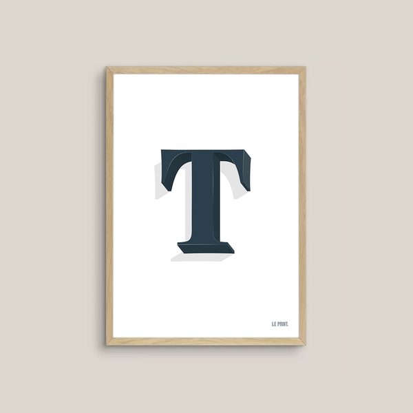 The Letter T (mono range | dark blue)