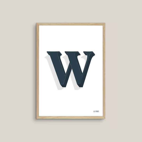 The Letter W (mono range | dark blue)